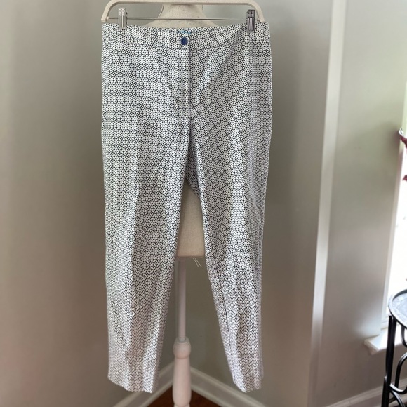 J. McLaughlin Pants & Jumpsuits J Mclaughlin Cosmo White Blue Slim